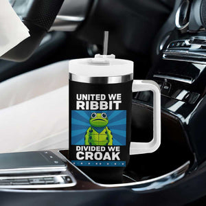 Patriotic Protest Portland Frog Tumbler With Handle United We Ribbit Divided We Croak Resist TS02 Print Your Wear