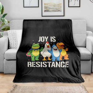 Portland Protest Inflatable Mascot Parade Throw Blanket Joy Is Resistance Resist Frog Shark Chicken Dino TS02 Print Your Wear