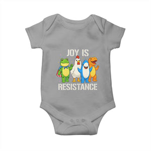 Portland Protest Inflatable Mascot Parade Baby Onesie Joy Is Resistance Resist Frog Shark Chicken Dino TS02 Sport Gray Print Your Wear