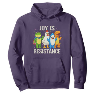 Portland Protest Inflatable Mascot Parade Hoodie Joy Is Resistance Resist Frog Shark Chicken Dino TS02 Purple Print Your Wear