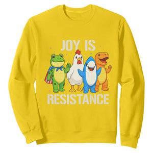 Portland Protest Inflatable Mascot Parade Sweatshirt Joy Is Resistance Resist Frog Shark Chicken Dino TS02 Daisy Print Your Wear