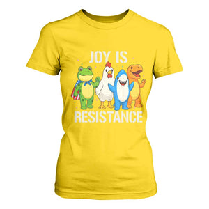 Portland Protest Inflatable Mascot Parade T Shirt For Women Joy Is Resistance Resist Frog Shark Chicken Dino TS02 Daisy Print Your Wear