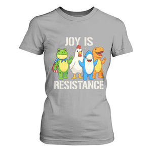 Portland Protest Inflatable Mascot Parade T Shirt For Women Joy Is Resistance Resist Frog Shark Chicken Dino TS02 Sport Gray Print Your Wear