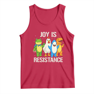 Portland Protest Inflatable Mascot Parade Tank Top Joy Is Resistance Resist Frog Shark Chicken Dino TS02 Red Print Your Wear