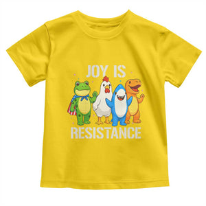 Portland Protest Inflatable Mascot Parade Toddler T Shirt Joy Is Resistance Resist Frog Shark Chicken Dino TS02 Daisy Print Your Wear