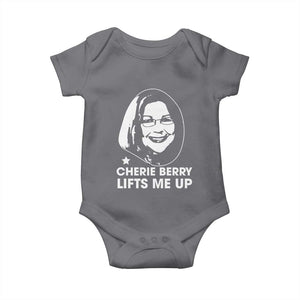 Cherie Berry Lifts Me Up Baby Onesie Elevator Tribute Funny NC Meme TS02 Charcoal Print Your Wear