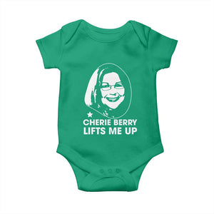 Cherie Berry Lifts Me Up Baby Onesie Elevator Tribute Funny NC Meme TS02 Irish Green Print Your Wear
