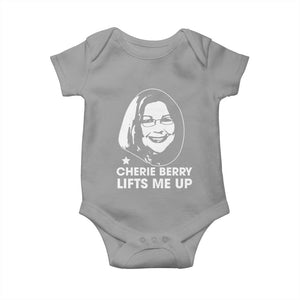 Cherie Berry Lifts Me Up Baby Onesie Elevator Tribute Funny NC Meme TS02 Sport Gray Print Your Wear