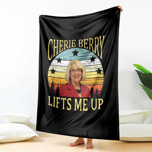 Cherie Berry Lifts Me Up Throw Blanket Retro Vintage Elevator Tribute Funny NC Meme TS02 Print Your Wear