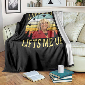 Cherie Berry Lifts Me Up Throw Blanket Retro Vintage Elevator Tribute Funny NC Meme TS02 Print Your Wear