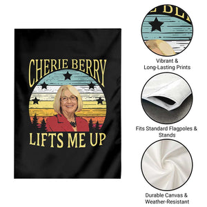 Cherie Berry Lifts Me Up Garden Flag Retro Vintage Elevator Tribute Funny NC Meme TS02 Print Your Wear