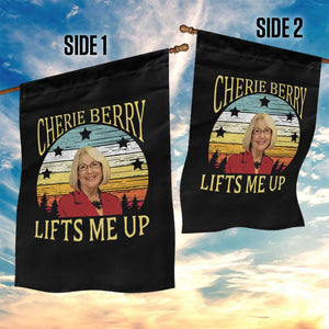 Cherie Berry Lifts Me Up Garden Flag Retro Vintage Elevator Tribute Funny NC Meme TS02 Print Your Wear