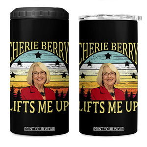 Cherie Berry Lifts Me Up 4 in 1 Can Cooler Tumbler Retro Vintage Elevator Tribute Funny NC Meme TS02 One Size: 16 oz Black Print Your Wear