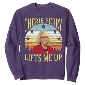 Cherie Berry Lifts Me Up Sweatshirt Retro Vintage Elevator Tribute Funny NC Meme TS02 Purple Print Your Wear