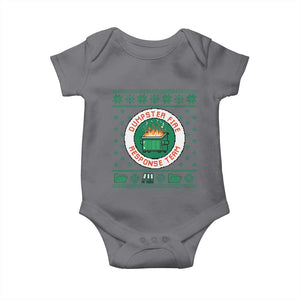 Funny Dumpster Fire Response Team Baby Onesie Office Party Holiday Chaos Humor TS02 Charcoal Print Your Wear