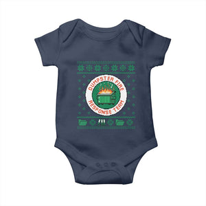 Funny Dumpster Fire Response Team Baby Onesie Office Party Holiday Chaos Humor TS02 Navy Print Your Wear
