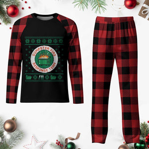 Funny Dumpster Fire Response Team Plaid Pajama Set Office Party Holiday Chaos Humor TS02 Buffalo Plaid Print Your Wear
