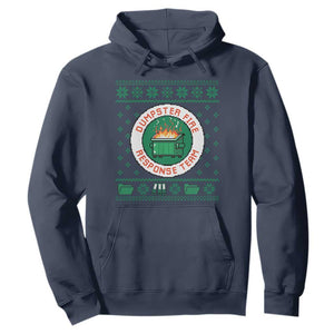 Funny Dumpster Fire Response Team Hoodie Office Party Holiday Chaos Humor TS02 Navy Print Your Wear