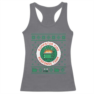Funny Dumpster Fire Response Team Racerback Tank Top Office Party Holiday Chaos Humor TS02 Charcoal Print Your Wear