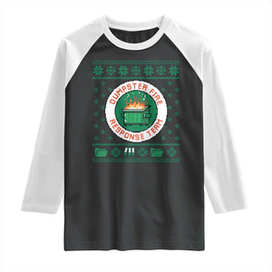 Funny Dumpster Fire Response Team Raglan Shirt Office Party Holiday Chaos Humor TS02 Black White Print Your Wear