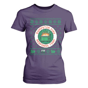 Funny Dumpster Fire Response Team T Shirt For Women Office Party Holiday Chaos Humor TS02 Purple Print Your Wear