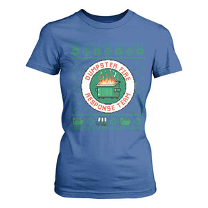 Funny Dumpster Fire Response Team T Shirt For Women Office Party Holiday Chaos Humor TS02 Royal Blue Print Your Wear