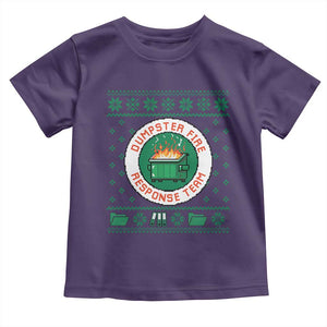 Funny Dumpster Fire Response Team Toddler T Shirt Office Party Holiday Chaos Humor TS02 Purple Print Your Wear