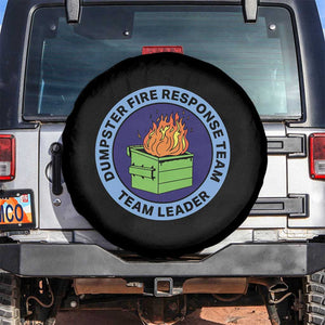 Dumpster Fire Response Team Leader Badge Spare Tire Cover Funny Office Chaos Holiday Gag Gift TS02 No hole Black Print Your Wear