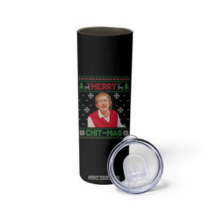 Funny Chit Christmas Merry Chit-Mas Skinny Tumbler Retro Holiday Humor TS02 Print Your Wear