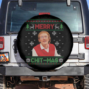 Funny Chit Christmas Merry Chit-Mas Spare Tire Cover Retro Holiday Humor TS02 No hole Black Print Your Wear