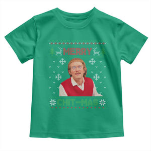 Funny Chit Christmas Merry Chit-Mas Toddler T Shirt Retro Holiday Humor TS02 Irish Green Print Your Wear