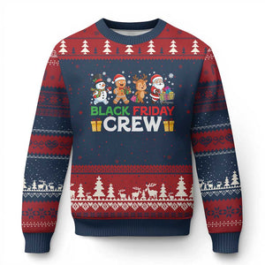 Black Friday Crew Xmas Ugly Christmas Sweater Funny Holiday Shopping Squad TS02 Navy Red Print Your Wear