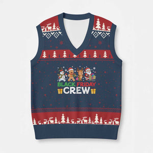 Black Friday Crew Xmas V-Neck Knit Sweater Vest Funny Holiday Shopping Squad TS02 Navy Red Print Your Wear