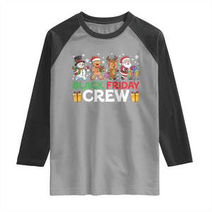 Black Friday Crew Christmas Raglan Shirt Funny Holiday Shopping Squad TS02 Sport Gray Black Print Your Wear