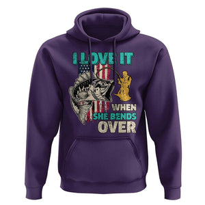 Funny Fishing Hoodie I Love It When She Bends Over Fisherman Fishing Rod TS02 Purple Print Your Wear