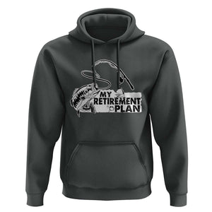 Funny Retirement Plan Fishing Hoodie Fisherman TS02 Dark Heather Print Your Wear