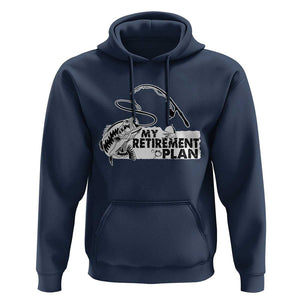 Funny Retirement Plan Fishing Hoodie Fisherman TS02 Navy Print Your Wear