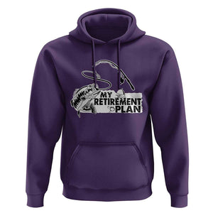 Funny Retirement Plan Fishing Hoodie Fisherman TS02 Purple Print Your Wear