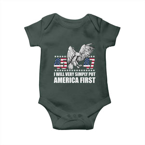 Trump 2025 Baby Onesie I Will Very Simply Put America First 47Th President TS02 Print Your Wear