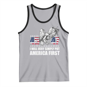 Trump 2025 Tank Top I Will Very Simply Put America First 47Th President TS02 Athletic Heather Black Print Your Wear