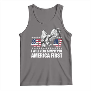 Trump 2025 Tank Top I Will Very Simply Put America First 47Th President TS02 Deep Heather Print Your Wear