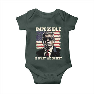 Trump 2025 Baby Onesie Impossible Is What We Do Best Inauguration TS02 Print Your Wear