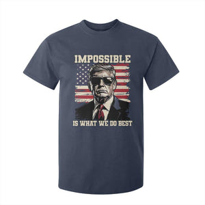 Trump 2025 T Shirt For Kid Impossible Is What We Do Best Inauguration TS02 Navy Print Your Wear