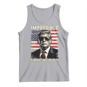 Trump 2025 Tank Top Impossible Is What We Do Best Inauguration TS02 Athletic Heather Print Your Wear