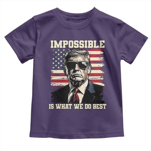 Trump 2025 Toddler T Shirt Impossible Is What We Do Best Inauguration TS02 Purple Print Your Wear