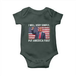 Trump 2025 Baby Onesie The Golden Age Of America Begins Right Now American Flag TS02 Print Your Wear