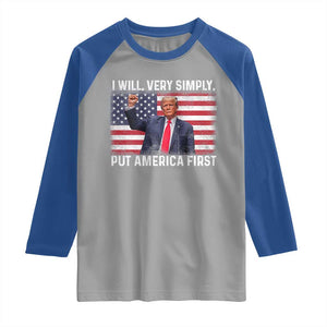 Trump 2025 Raglan Shirt The Golden Age Of America Begins Right Now American Flag TS02 Sport Gray Royal Print Your Wear