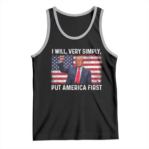 Trump 2025 Tank Top The Golden Age Of America Begins Right Now American Flag TS02 Black Athletic Heather Print Your Wear