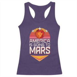 Trump 2025 Racerback Tank Top America Is Going To Mars Funny USA Patriotic Party TS02 Purple Print Your Wear