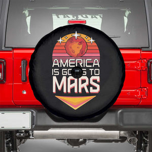 Trump 2025 Spare Tire Cover America Is Going To Mars Funny USA Patriotic Party TS02 Black Print Your Wear